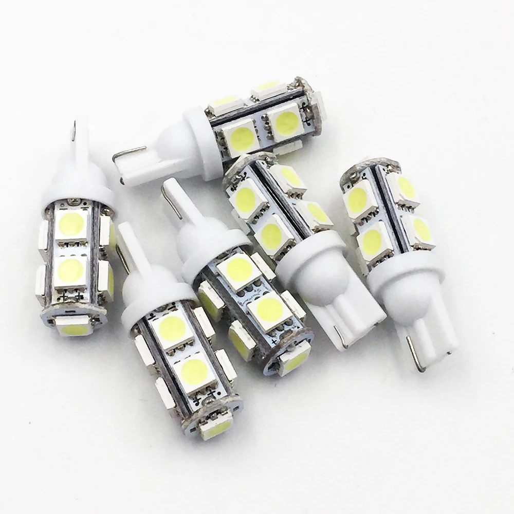 YSY 100 шт. Оптовая Продажа T10 9SMD 5050 9 Smd Светодиодные Автомобильные лампы 194 168 192 W5W