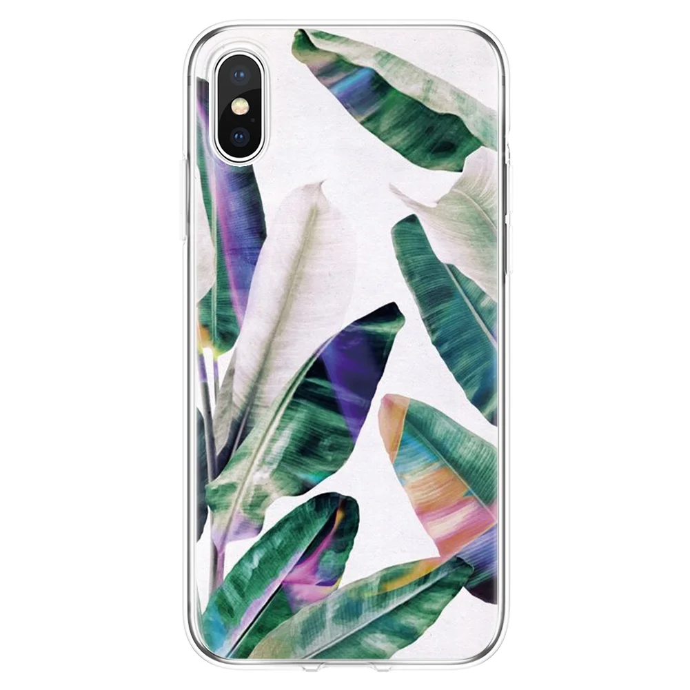 Чехол с листьями для iPhone 6 S 8 7 Plus 10 X XS Max XR 5 SE ТПУ чехол Google Pixel XL 2 3 Oneplus 5T 6T