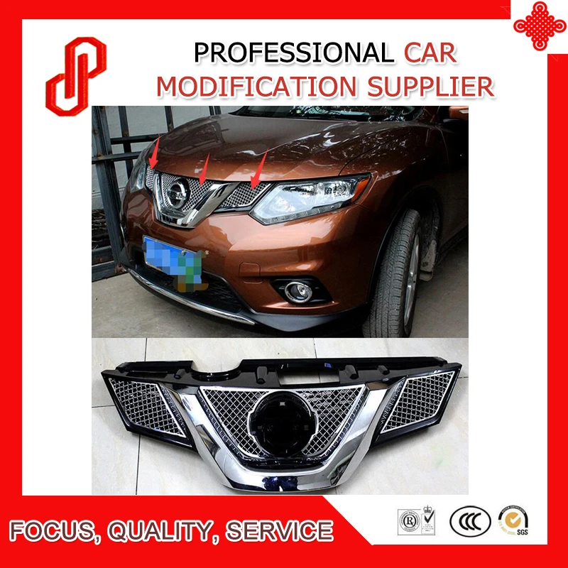 

High quality Stainless steel modification car front grille racing grills grill cover for X-trail xtrail Rogue 2014 2015 2016