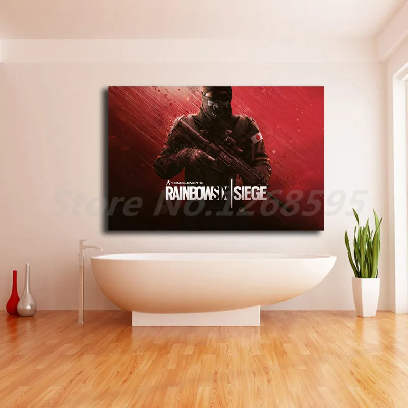 Тома Клэнси Радуга шесть осада вспышка холст для живописи принт жикле Гостиная