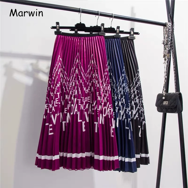 Marwin 2019 Mew Coming Лето буквы Европейский принт узор высокий уличный стиль женские