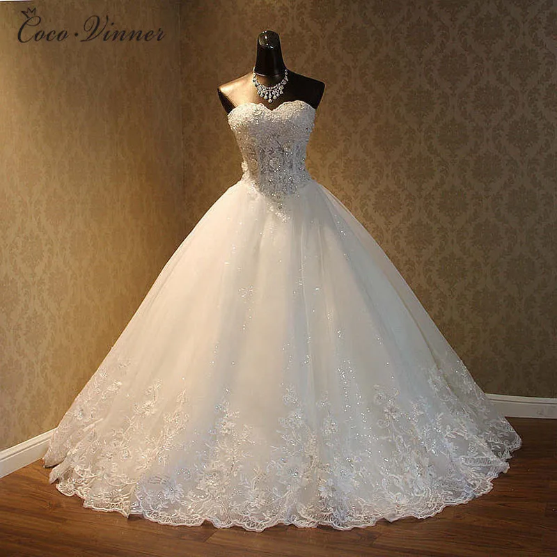 

Fashion luxury beading wedding dress vestido de noiva lace married plus size bride wedding dresses casamento WX0093