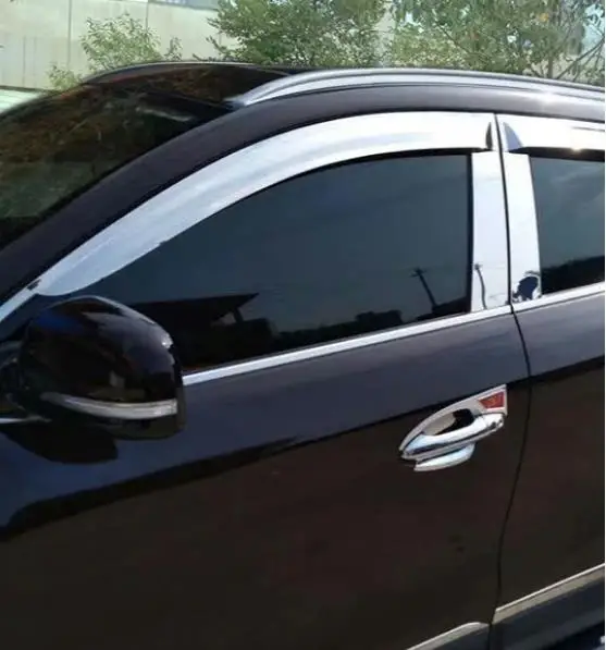 Оконный козырек из нержавеющей стали защитная крышка от дождя для Nissan Qashqai 2016 2017