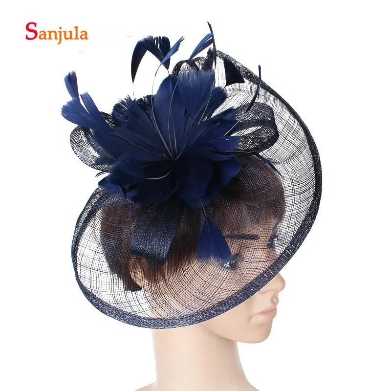 Высококачественные льняные шапки с перьями свадебные головные уборы для невесты