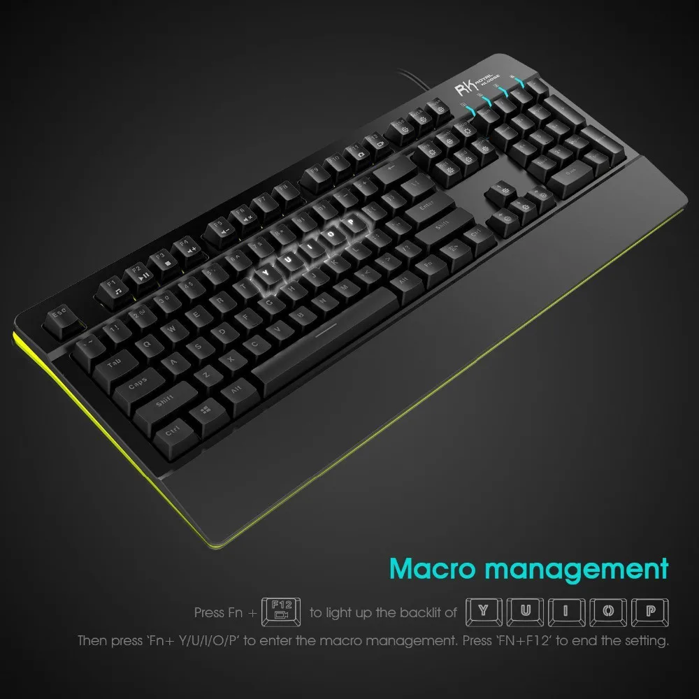 РК Pro104 USB Проводная игровая клавиатура светодиодной подсветки rgb Клавиатуры