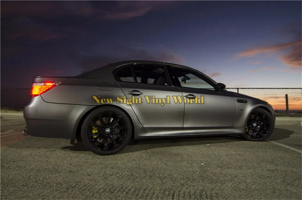 Высококачественная матовая серая виниловая пленка рулон автомобильной пленки