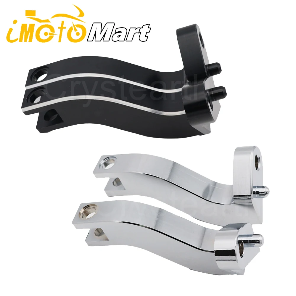

Black Chrome Passenger Rear Foot Rests Peg Mounting Kits For Harley Touring CVO Street Electra Glide Road King FLHT 1993-2016