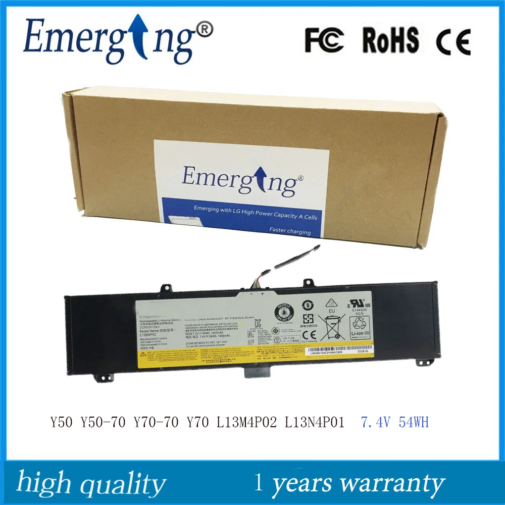 

7.4V 54Wh New Original Laptop Battery for Lenovo Y50 Y50-70 Series Y50-70-ISE Y50-70 Y70-70 Y70 L13N4P01 L13M4P02