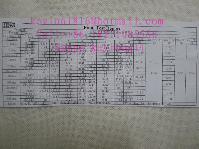 Оригинальный бренд ZE Zhongxing Xindi siglemode SC/PC разъем ODN 1x32 PLC разделитель от дочерней