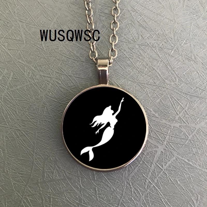 WUSQWSC/мультяшное ожерелье принцессы русалки Ариэль для маленьких девочек детское