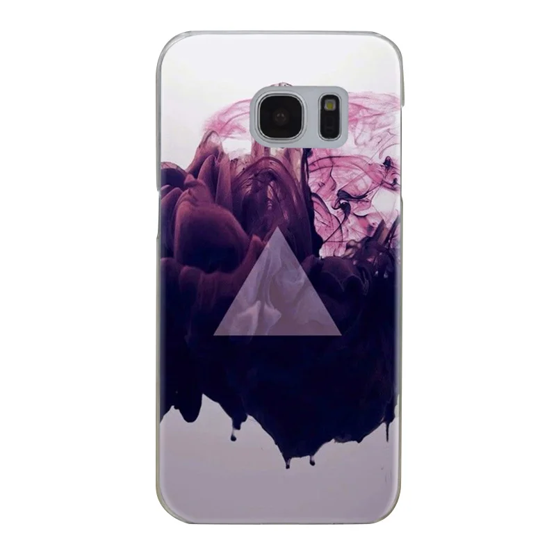 H466 Fashion Geometry Transparent Hard PC Case Cover For Samsung Galaxy S Note 3 4 5 6 7 8 9 Edge Plus |