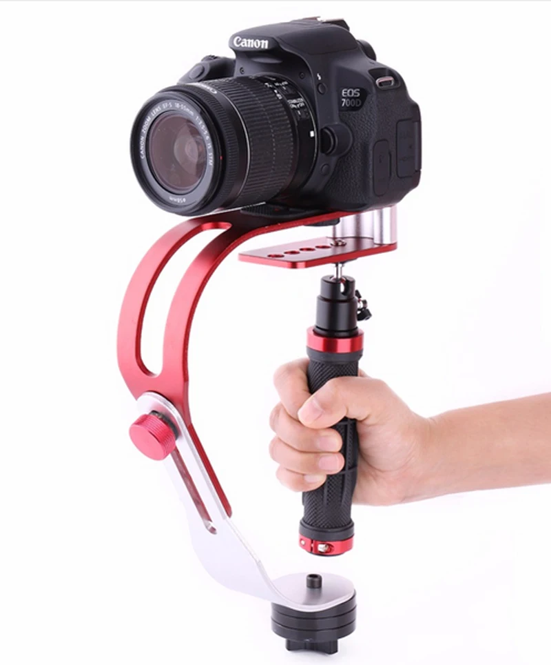 Ручной Стабилизатор для цифровой камеры Gopro DSLR SLR Sport DV de camera Универсальный красный с уровнем
