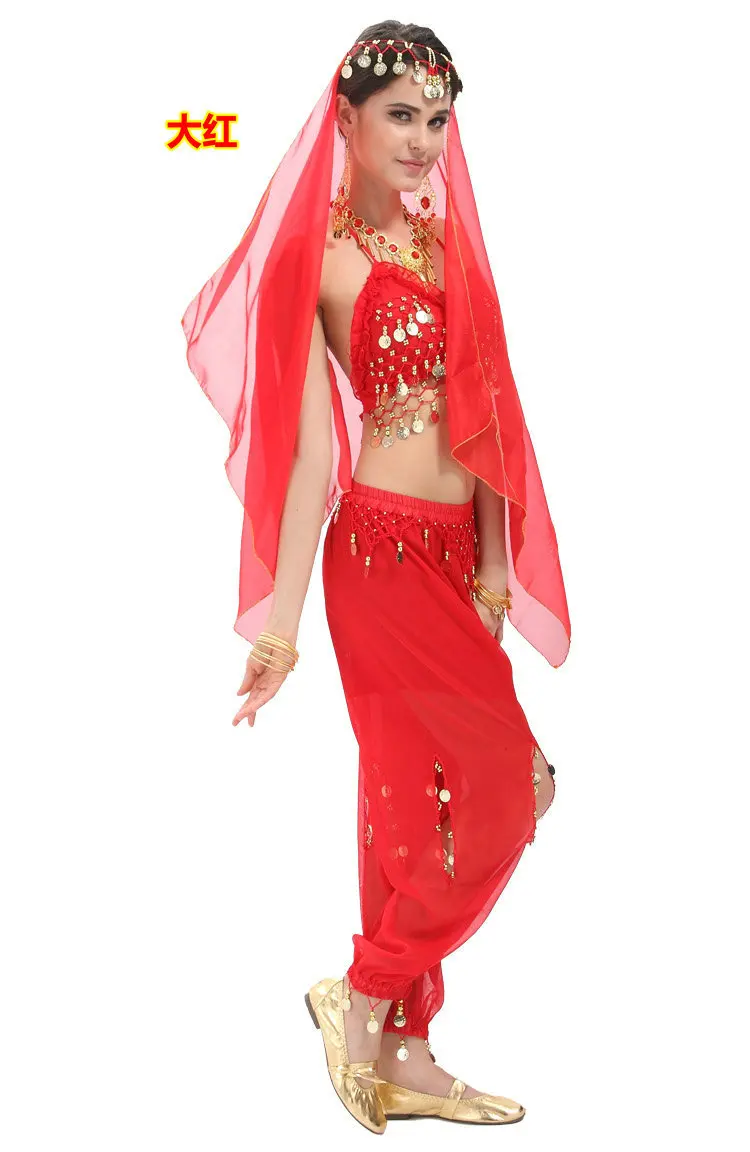 3 шт./компл. костюм для танца живота взрослых Болливуда индийское платье триба