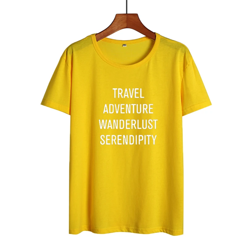 2018 летняя Новинка Tumblr хипстер путешествие Приключения Wanderlust Serendipity Футболка