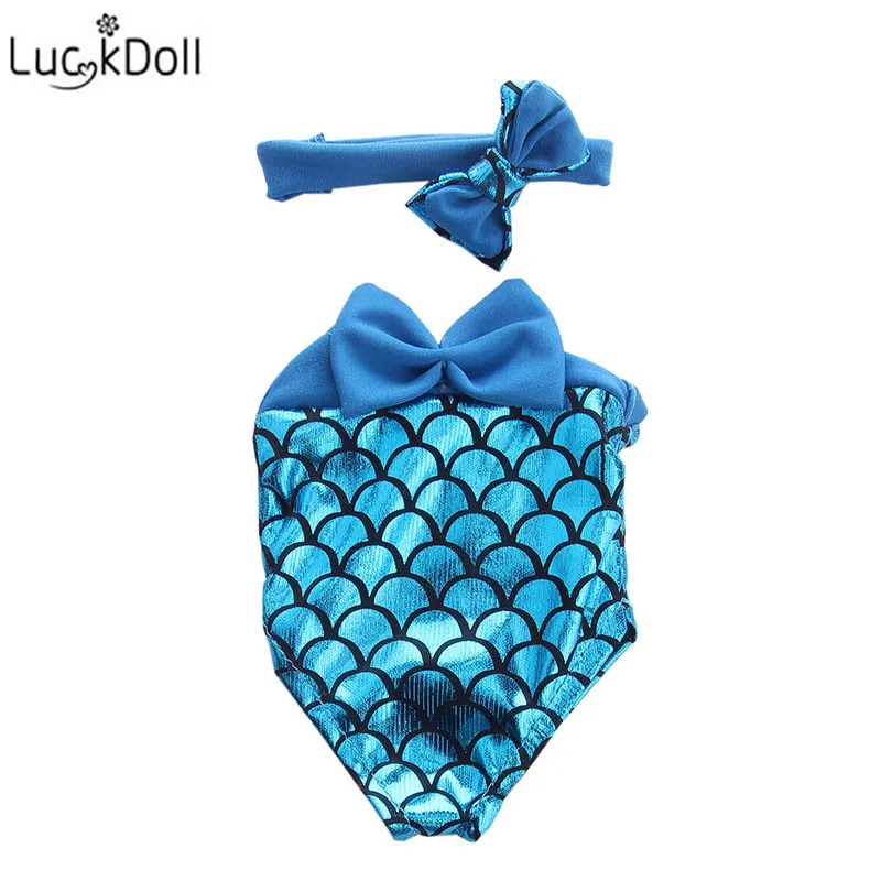 LUCKDOLL модная Трехцветная искусственная кожа + повязка на голову подходит для 18