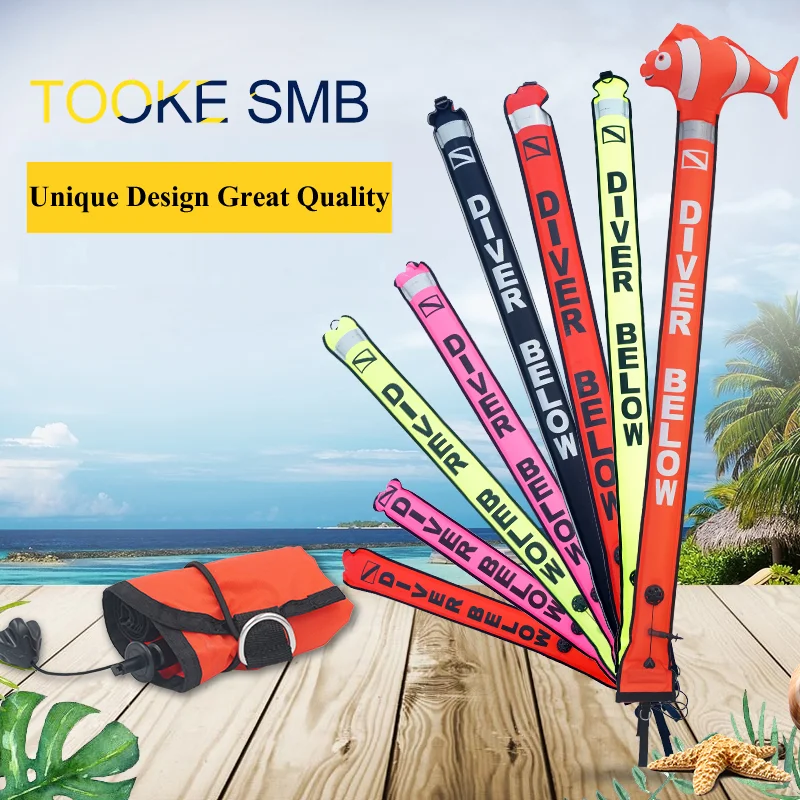Плавучий маркер для подводного плавания SMB надувная трубчатая колбаса 150 см 120 180