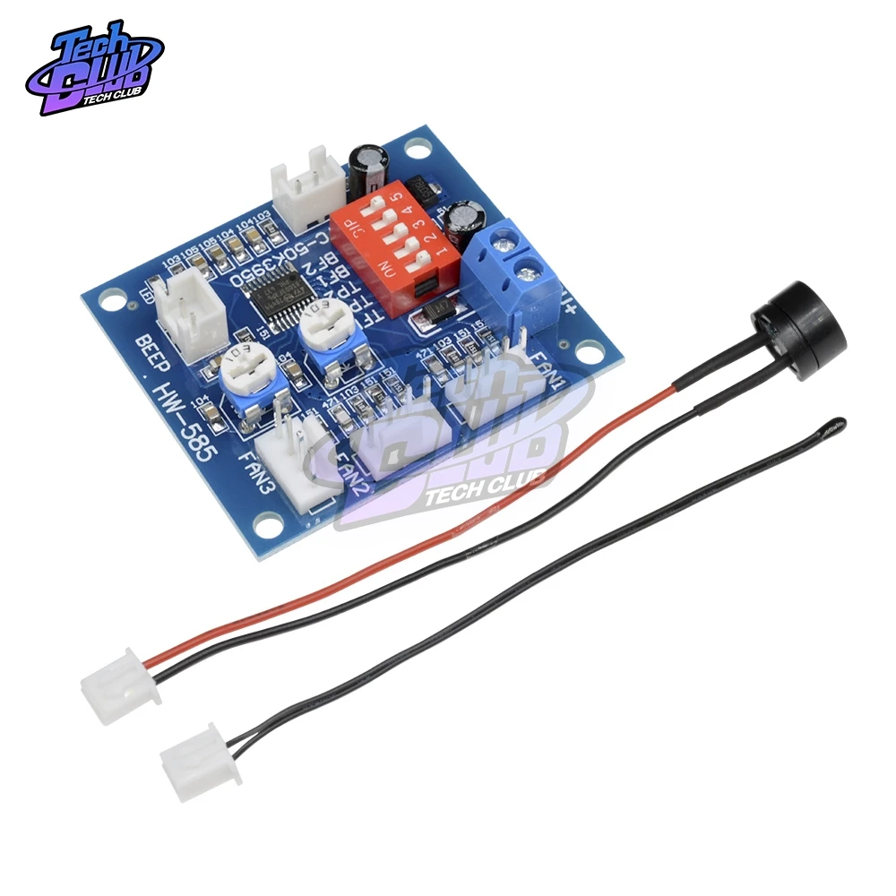 DC 12V NTC 3950 термистор ШИМ датчик температуры регулятор скорости плата управления