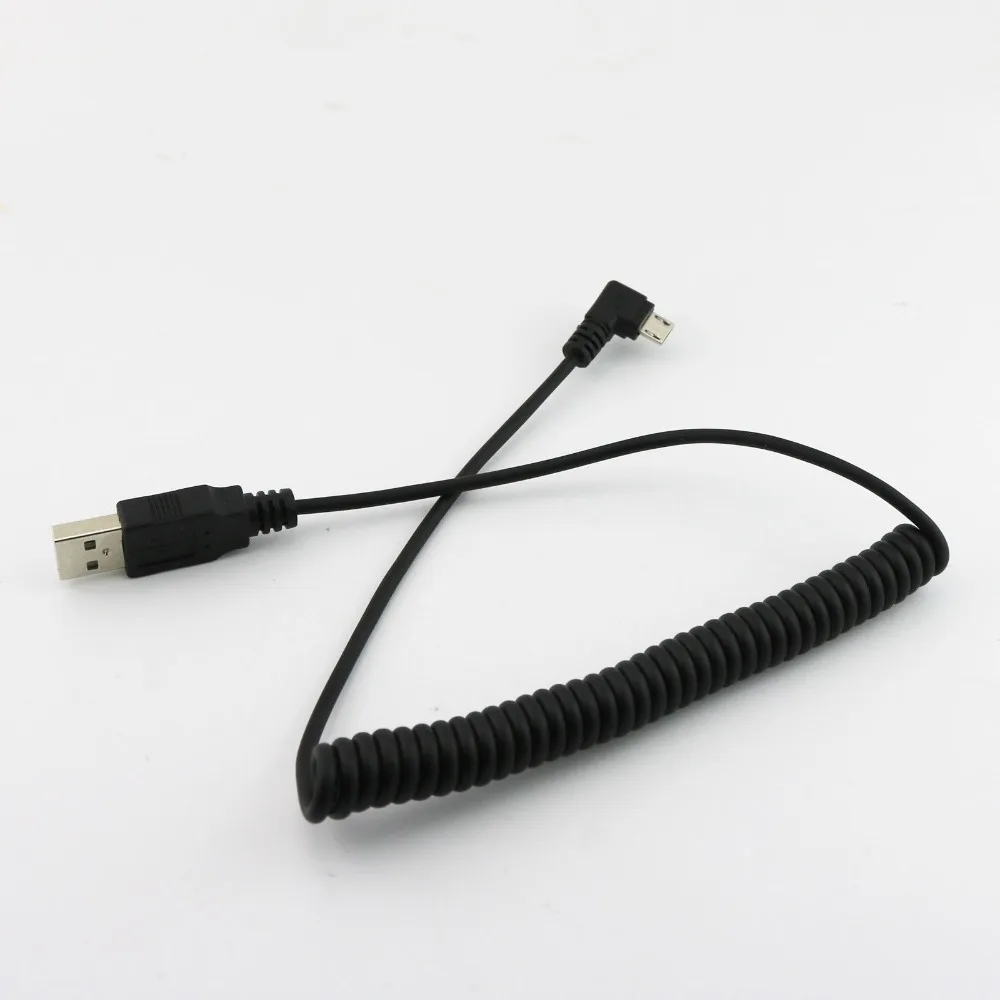 10 шт. спиральный адаптер с вилкой USB 2 0 А папа на Micro 5 штырьков футов/1 м