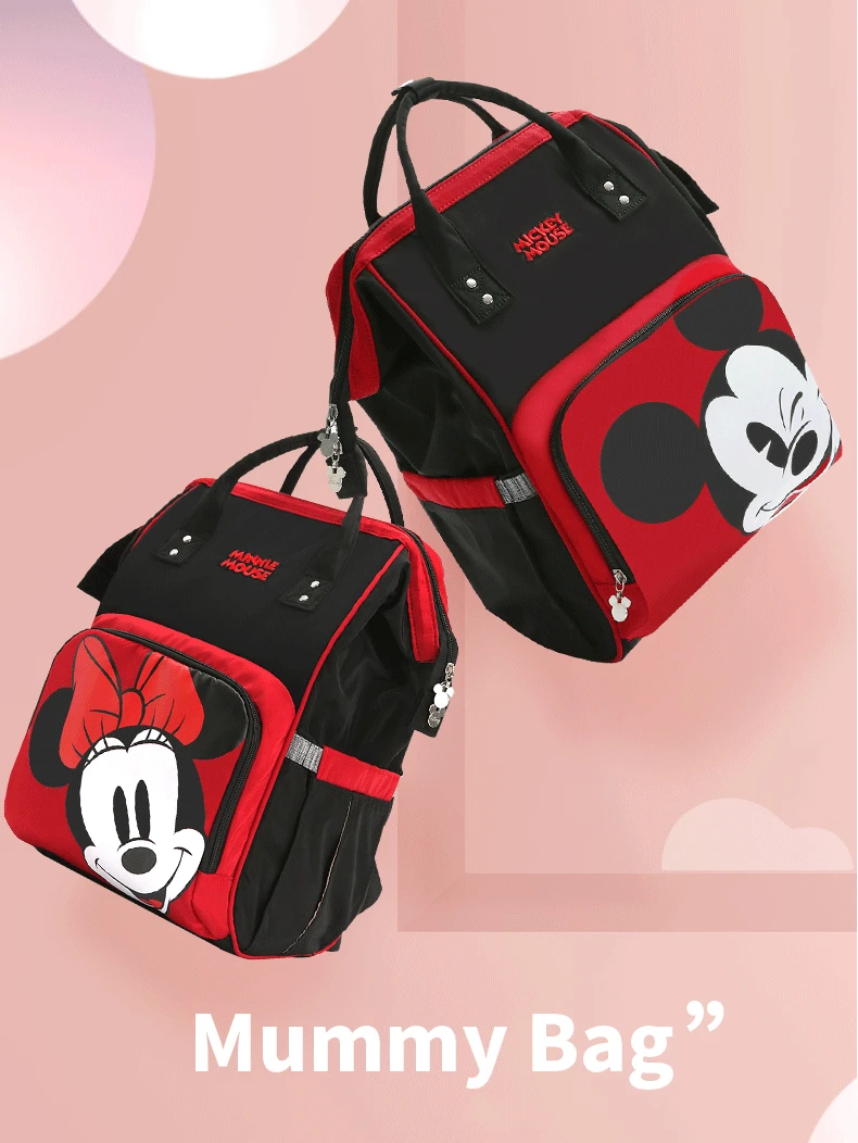 Disney модная мокко водонепроницаемая сумка для подгузников USB бутылочка для кормления ребенка дорожный рюкзак для мамы Мумия многофункциональная сумка для хранения