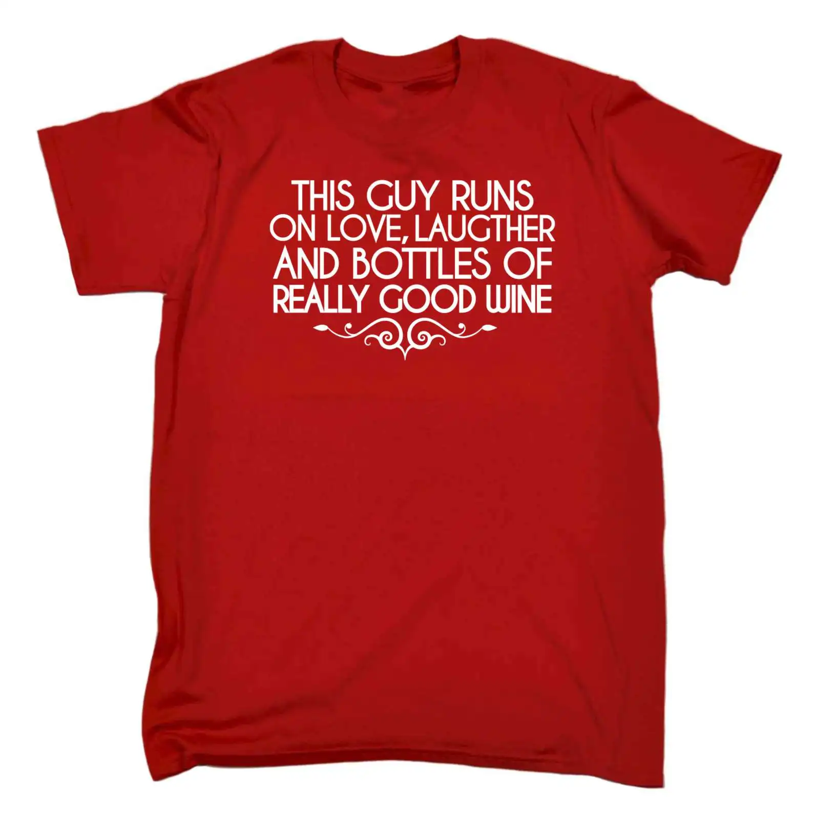 Мужская футболка с надписью This Guy Runs on Real Good Wine Funny Joke Pub Crawl Bar 100% хлопок новые