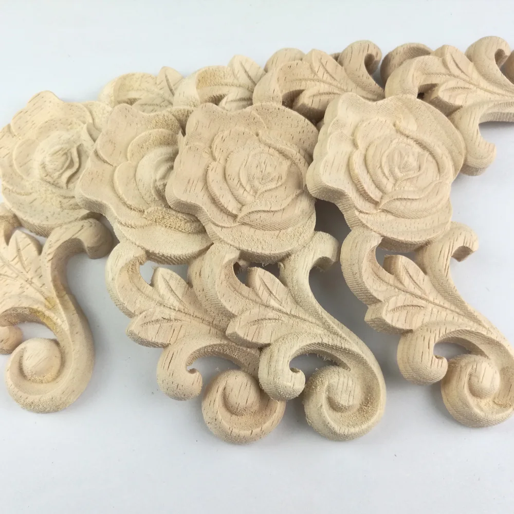 Декоративные молдинги из натурального дерева 8/10/12 см appliques for furniture applique | Статуэтки и миниатюры -32845845115