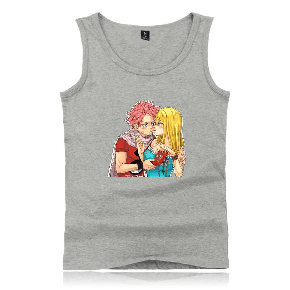 FAIRY TAIL print Vest Cool Hipster casual fashion Popular Men/Women Street Clothes Summer Harajuku street Sleeveless | Женская одежда