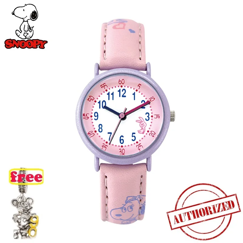 SNOOPY официальный Новинка года relojes мультфильм детей часы модные детские милые японские кварцевые часы водостойкие девушка relogio feminino