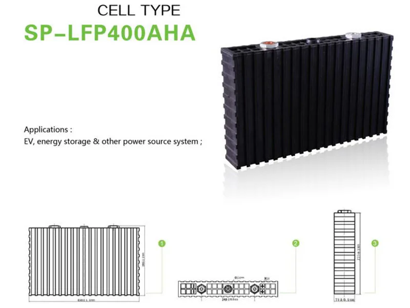 4 шт./лот 3 2 V 400Ah литий ионный Lifepo4 батарея для электрического