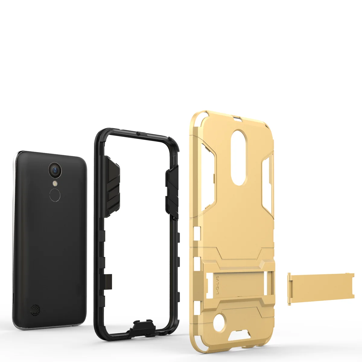 For LG LV3 LV5 Case Luxury Iron Man Hybrid Silicone TPU Shockproof Cover Hard Kickstand Mobile Cell Phone Protective Shell Bag |
