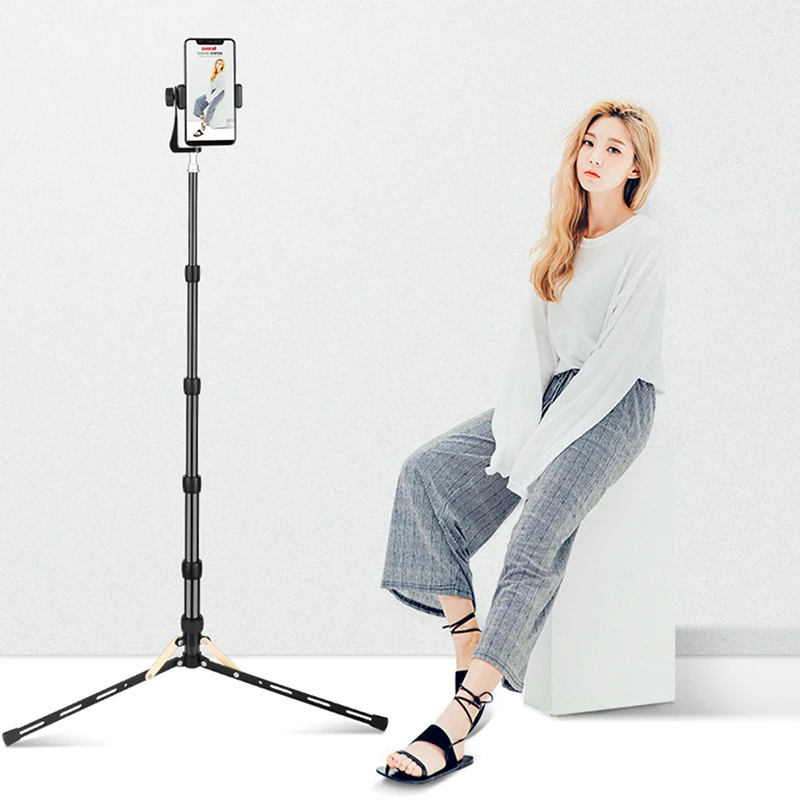 

Portable 2.1M Extendable Tripod for LED Ring Light Softbox Foldable LED Video Light Stand Tripod Monopod for Living Broadcast