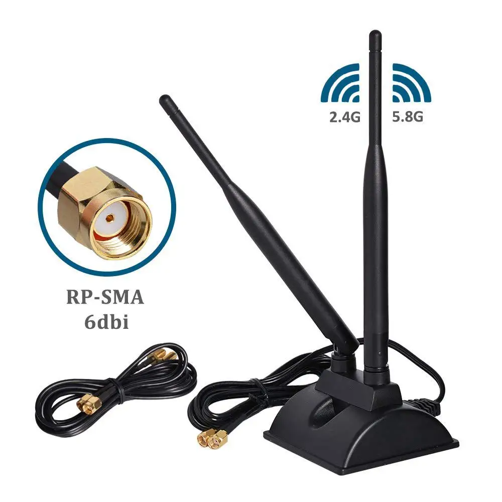 Антенна Wi-Fi со стандартным штекером 2 4 ГГц 5 Двухдиапазонная беспроводная антенна