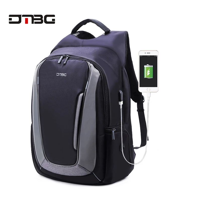 DTBG 17 3 дюймов USB Рюкзак Anti theft сумки для ноутбуков зарядка через usb Порты и разъёмы