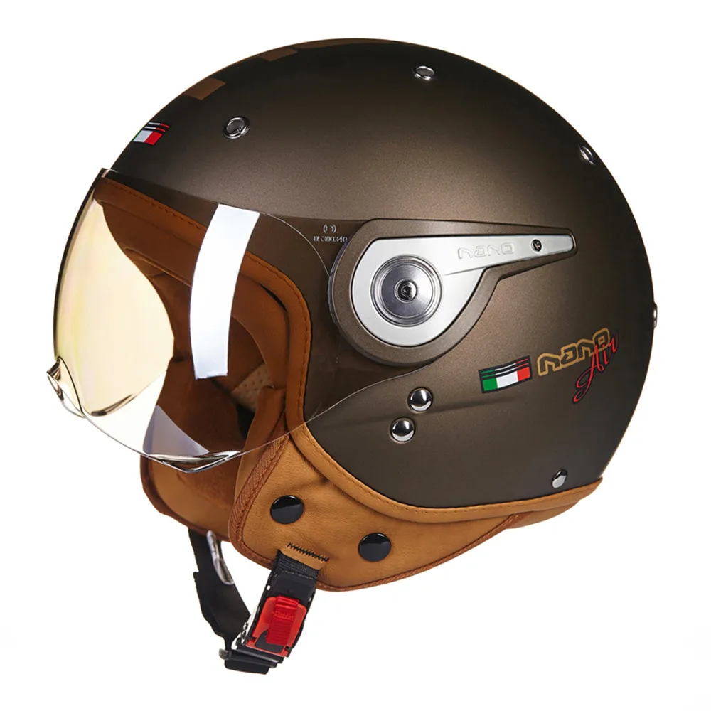 BEON moto rcycle скутер шлем 3/4 с открытым лицом винтажный 11040 Casque Casco cicleta Capacete унисекс