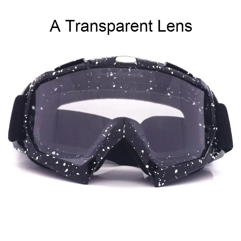 A Transparent Lens Roaopp, уличные мотоциклетные очки, маска, спортивные велосипедные очки, мотогонок, внедорожные очки для женщин, мужчин, Мото очки - Цвет: A Transparent Lens