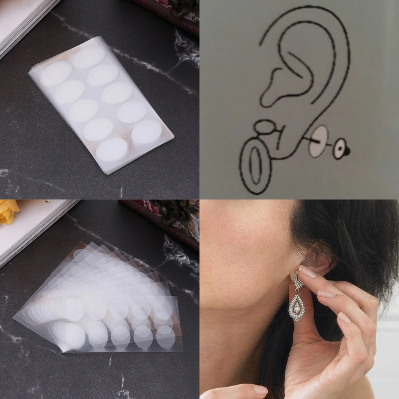 

10 Pcs Ear Lobe Tape Invisible Lift Support Prevent Stretched or Torn Protective