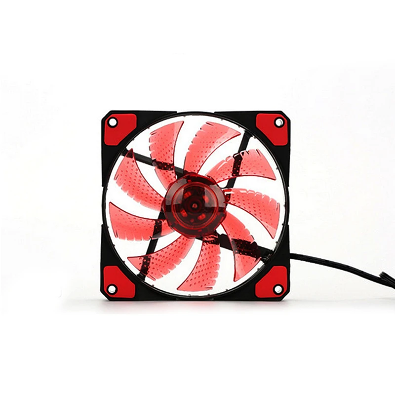 Светодиодный вентилятор с 15 лампами бесшумный для корпуса ПК чехол вентилятора 12