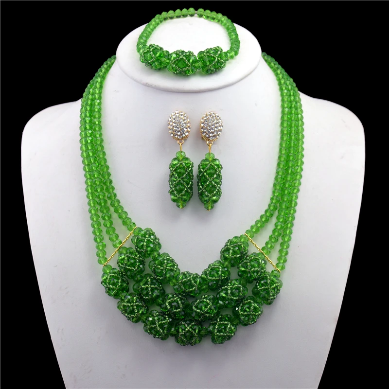 2017 Смарт нигерийские Свадебные африканские Бусины Ювелирные наборы костюм