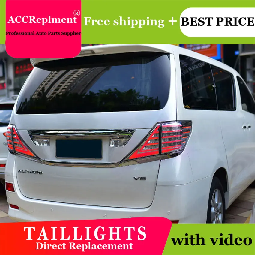 

4PCS Car Styling for Toyota Alphard Taillights 2007-2013 for Alphard LED Tail Lamp+Turn Signal+Brake+Reverse LED light