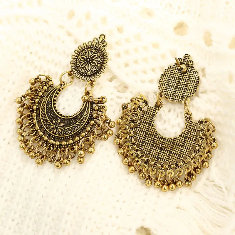 JAVRICK металлическая кисточка Jhumka индийские этнические болливудские висячие серьги Модные ювелирные изделия
