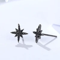 fashion 100 real 925 sterling silver stud earrings for women pure s925 silver cubic zirconia earing jewelry accessories