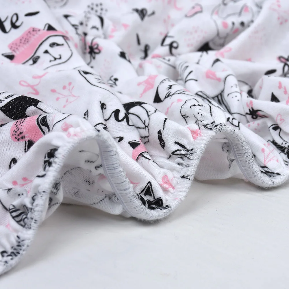 

Stretchy Fitted Crib Sheets Portable Crib Mattress Topper For Baby Girls Boys Ultra Soft Jersey Full Standard Crib Fitted Sheet