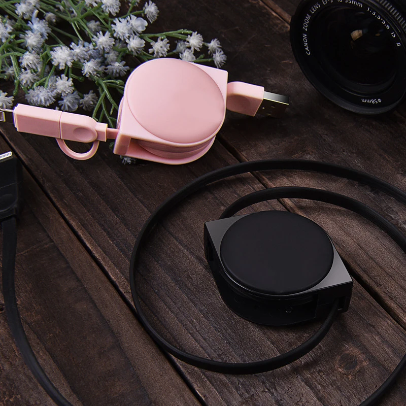 2 в 1 Micro USB+ type C/8 Pin порт кабель для samsung Xiaomi huawei Выдвижной usb кабель для зарядки для Iphone X XS Max 8 7 6 6s