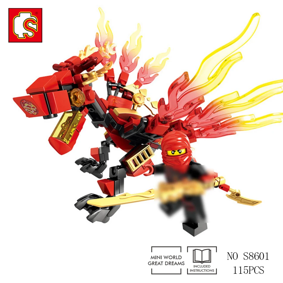 Строительные блоки Sembo dragon knight игрушки совместимые с LEGO Ninjagoes Мини фигурки