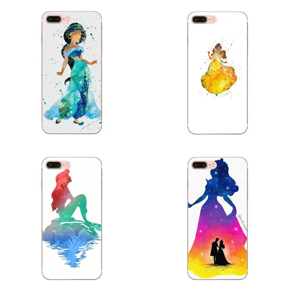 Принцесса силуэт акварель резиновый чехол из ТПУ для LG G4 G5 G6 K4 K7 K8 K10 2017 V10 V20 V30