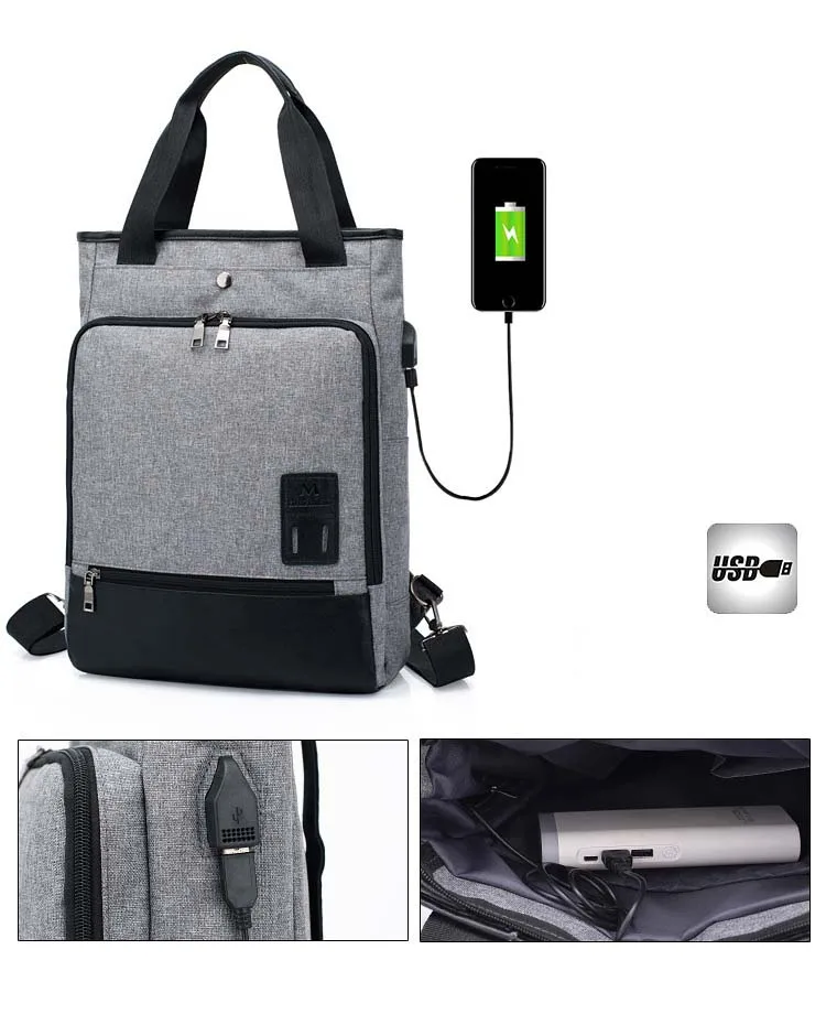 ZENBEFE многофункциональная деловая сумка Внешний USB зарядка Рюкзак для ноутбука 14 дюймов Сумка для ноутбука Бизнес-рюкзак школьные рюкзаки