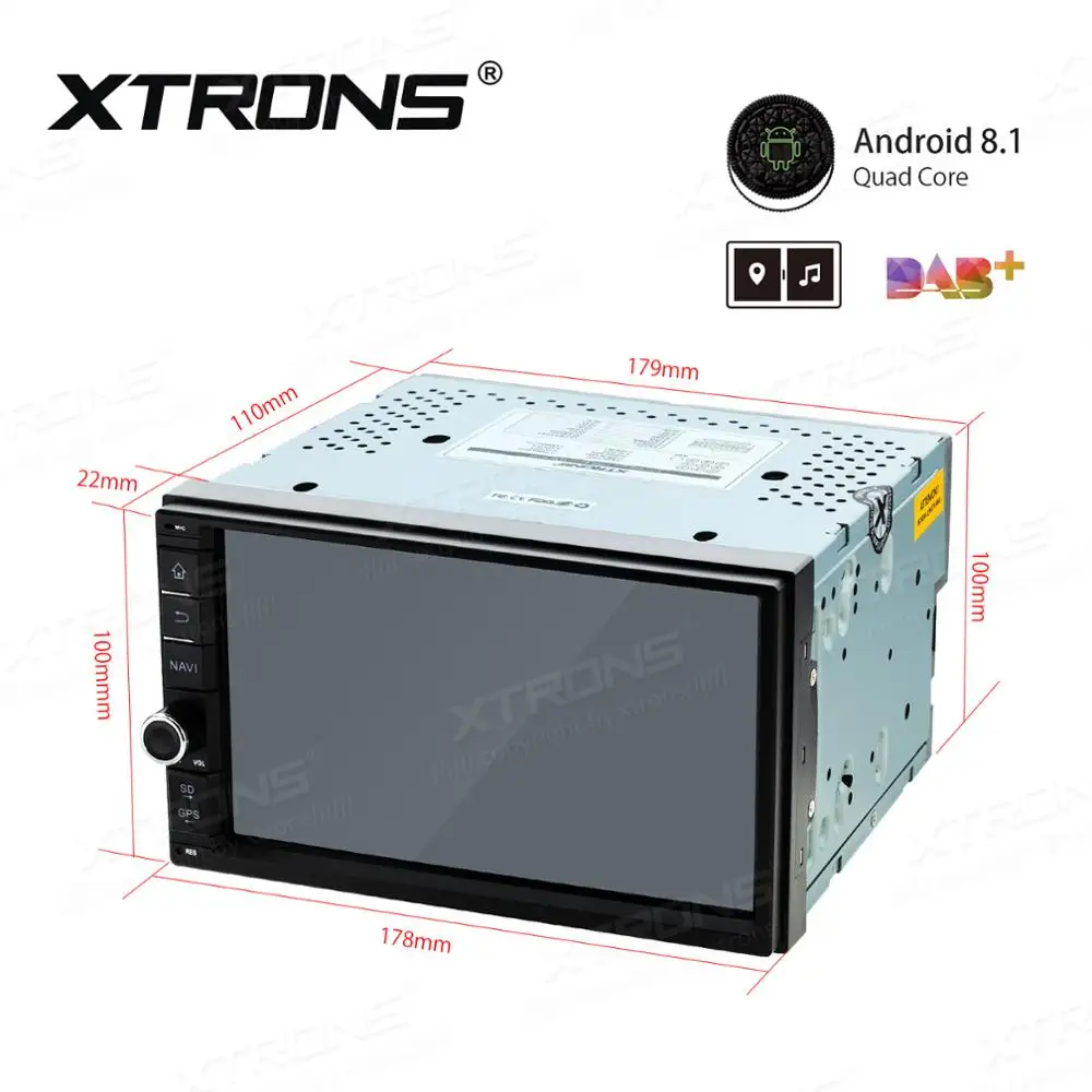 XTRONS 7 &quotAndroid 8 1 двойной Din Автомобильный мультимедийный плеер с RCA gps навигация без