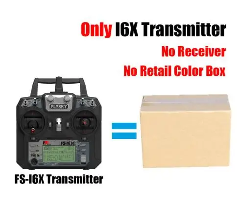 Flysky FS-i6X 2,4 ГГц 10CH RC передатчик Радио набор 6ch 8ch 10ch приемник для RC Heli Quad самолет автомобиль - Цвет: Белый