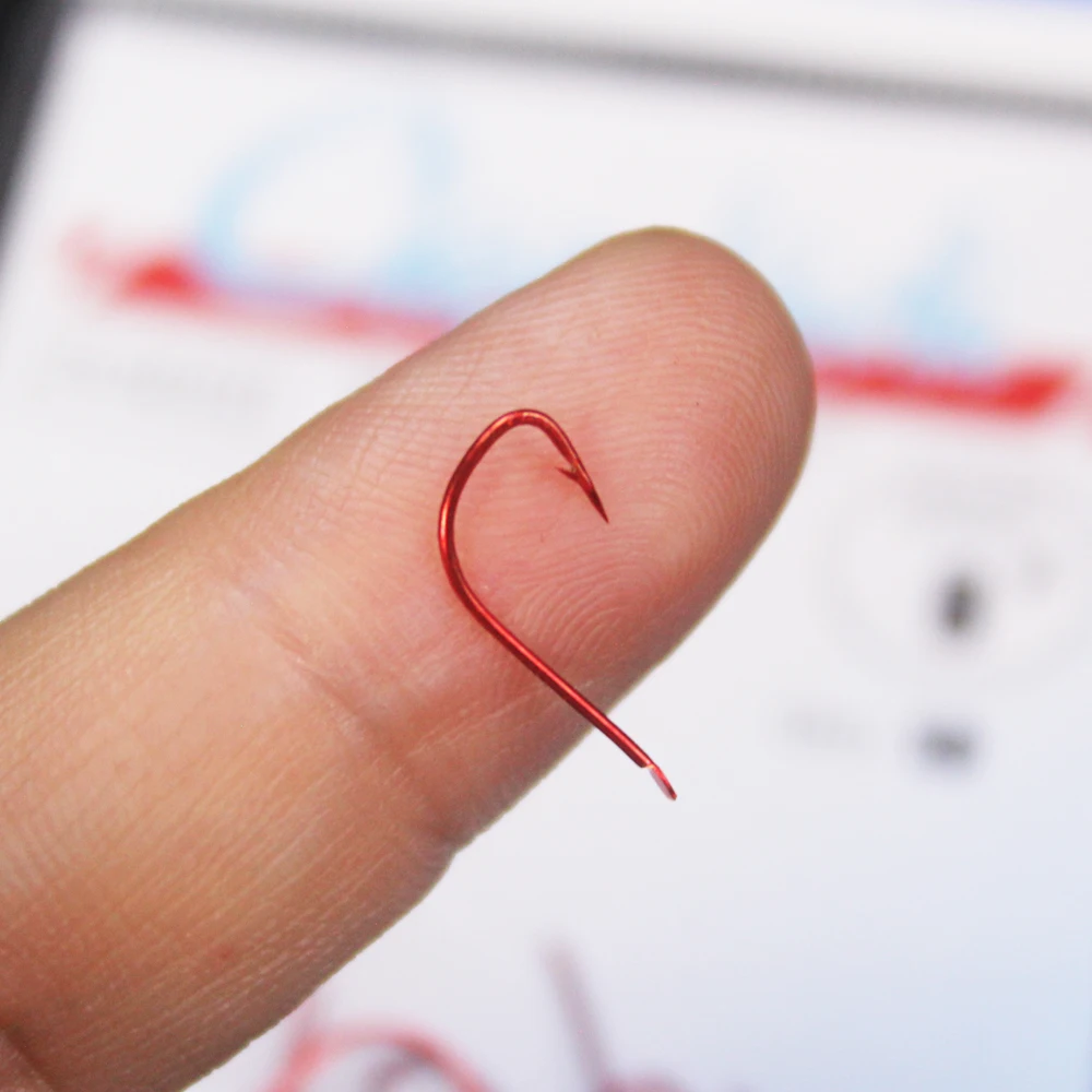 10pcs/lot sode red  Fishing Hooks  1#-8# Non-barbed High  Barbed  Carbon Steel Sharpened Bait Tackle Strong gamakatsu