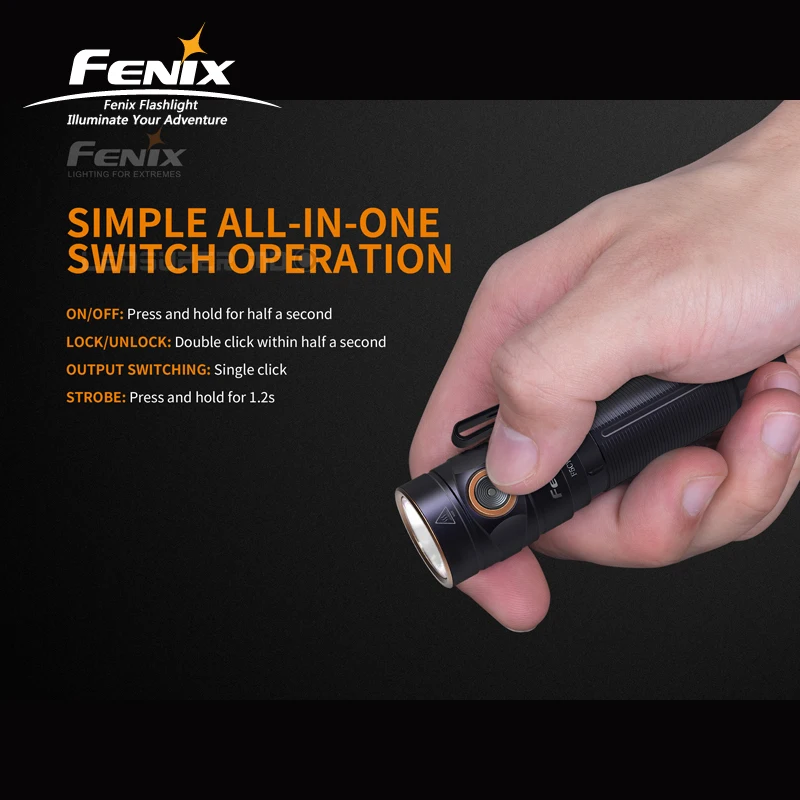 저렴한 1600 루멘 Fenix E30R 충전식 손전등 (자기 충전 케이블 및 ARB-L18-3500 포함) 3500mAh 리튬 이온 배터리