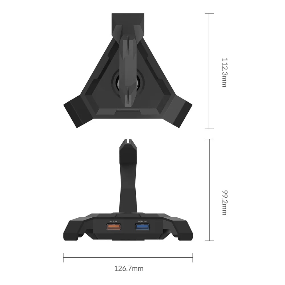 ORICO LH4CS многоцелевая мышь управления шнуром с 4 портами USB3.0 и 1 зарядным портом 5V2.4A